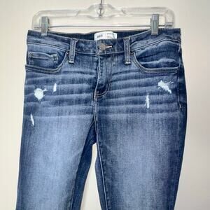 BKE Stella Women Size 28x27 Slim Fit Low Rise Ankle Skinny Distressed Denim Jean